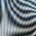 Modern minimalist tablecloth with classic blue and white vertical hickory stripes - 60x60cm / Blue Stripes with Tassel