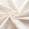 Pastorale gelbe Gänseblümchen-Tischdecke aus Baumwoll-Jacquard mit Wellenkante - 40x60 / Gelbes Gänseblümchen