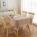 Moderne minimalistische beige rechteckige Baumwolltischdecke mit weißen Fransen - 60X60CM (2 Stk) / Beige (Mit Quasten)