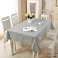 Gray and white herringbone pattern rectangular tablecloth for dining room decor - Grey Geometric