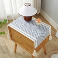 Multipurpose blue and white wave pattern dust cover cloth with elegant cotton tassels - Blue Wave (Tassel)