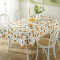 Tovaglia impermeabile in poliestere con motivi di luna arancione e lanterne per Ramadan - 140x100CM / Luna 1 Lanterna