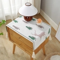 Bedside table cover featuring elk and forest jacquard patterns with decorative tassels - 35cmx60cm / Pink Reindeer Pattern