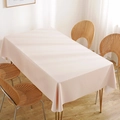 Waterproof light pink PVC rectangular tablecloth for rectangular dining tables - Girl Pink