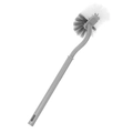 Japanese style long handle toilet brush in gray with curved dual-color soft bristles - Gray