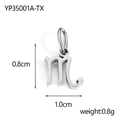 Polished stainless steel Scorpio zodiac pendant charm in silver finish, size 1.0cm by 0.8cm - Scorpio / Steel
