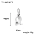 Silver stainless steel Leo zodiac charm pendant showing 0.8cm by 1.0cm dimensions - Leo / Steel