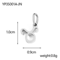 Silver Taurus zodiac pendant in stainless steel, dimensions 1.0cm x 0.9cm, weight 0.8g - Taurus / Steel
