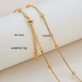 Snake Chain with Spaced Beads Style / 1.2mm (45+5cm) / Gold