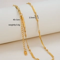 Twisted Herringbone Chain Style / 2.5mm (40+5cm) / Gold