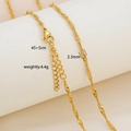 Singapore Rope Chain Style (7-6) / 2.5mm (45+5cm) / Gold