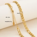 Wide Figaro Chain Style (1-13) / Gold