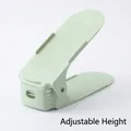 Pale green adjustable shoe stacker with non-slip surface for space-saving storage - Adjustable / Nordic Green
