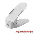 Adjustable white double-layer space-saving shoe rack made of durable PP plastic - Adjustable / Gray
