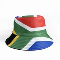 Reversible bucket hat featuring full South Africa flag pattern for soccer fans - M (56-58cm) / South Africa