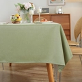 Minimalistisch grasgroen rechthoekig tafelkleed van polyester met weefselstructuur - 60x60cm / Seizoen Groen