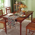 Retro ethnic style table runner with colorful jacquard patterns and elegant tassels - 33*140cm / Small Ethnic Pattern with Coffee Tassel