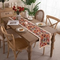 Bohemian geometric table runner with colorful jacquard patterns and cream tassels - 33x45cm / Light Geometric With Dense Tassels