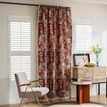 Boheems gordijn met etnische tribale print en beige kwastjes voor woondecoratie - Lichtgekleurde Stof Van Garen In Etnische Stijl Met Kwastjes (mouw) / 150*100 (breedte*hoogte)