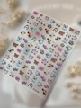 3D relief cartoon animal nail art stickers featuring koalas and bears on YT3776 sheet - Cartoon Animal 3D Relief Style (YT3776)