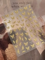 3D golden butterfly nail art stickers with metallic embossed foil texture YT7373 Pro - Gold Hot Stamping Butterfly (YT7373 Pro)