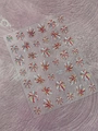 Self-adhesive holographic firework nail stickers in red and gold glitter, YT7385 Pro - Fireworks Pattern (YT7385Pro)