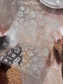 Self-adhesive 3D embossed silver cherry blossom nail stickers YT7431Si with metallic finish - Bronzing Silver YT7431Si / Silver