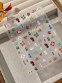 3D Chinese New Year nail art stickers with gold embossed fortune characters and symbols - Gold Stamping Characters (YT7406Me)
