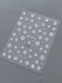 Silver snow crystal nail stickers YT7437 with metallic texture for winter nail art - Embossed Style (YT7437)