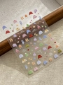 3D embossed nail art stickers featuring colorful winter sweater and scarf motifs YT7444 - Embossed Colorful 1 Style (YT7444)