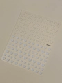 Minimalist white embossed heart nail art stickers featuring YT7427 model design - Relief White (YT7427)