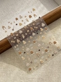 Adesivi per unghie 3D a rilievo con maglioni invernali marroni e guanti accoglienti - Stile Rilievo Maillard 3 (YT7447)