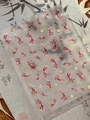 Reliëf koi vis nagelstickers met goudfolie rand in traditionele Chinese stijl - Goudstempel Jelly Stijl (YT7487Pro)