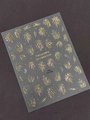 3D relief nail sticker featuring metallic gold fireworks for New Year manicure - Gilded (YT7196Pro)