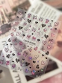 Laser heart and bow nail art sticker with YT7510 cooler offline text design - Holographic Film (YT7510Mc)