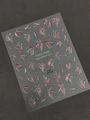 3D embossed fireworks nail stickers in red and silver for festive manicure art YT7198 - Silver Laser Red (YT7198Pro+)