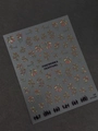 Fireworks Festival 3D embossed nail art sticker featuring colorful explosions and silhouettes - Jelly Red (YT7249Gd)