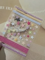 Embossed 5D nail art stickers with colorful woolen tweed star patterns and stripes YT7537 - 3D Relief Multicolor (YT7537)