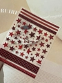 Red embossed star nail art stickers with checkered textures and stripe patterns YT7538 - 3D Relief Red (YT7538)