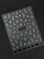 Self-adhesive fireworks festival nail stickers with 5D holographic laser effect YT7252 - Jelly Silver Laser Blue (YT7252Pro)