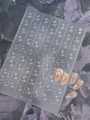 3D embossed silver flower nail stickers with metallic fireworks and daisy designs - Firework Style (YT-T-38)