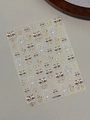 3D embossed nail art stickers with gold lion dance motif and festive characters - Gold Stamping YT7730Me