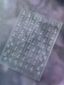 Silver metallic flower nail stickers with holographic laser floral patterns on transparent sheet - Firework Style (YT-T-11)