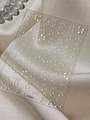 3D relief nail art sticker featuring yellow bows and polka dots on transparent film - Apricot Bowknot (YT7699)