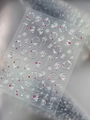 3D silver snowflake nail art stickers with wreaths and bows, model YT7679 Pro S - Silver Foil Jelly Yt7679pros