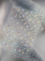 Golden and white Christmas snowflake nail art stickers with wreaths and bows YT7680 - Gold Stamping Style (YT7680ProS)
