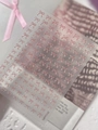 Pink 3D embossed bow nail art stickers with translucent jelly texture for manicure - Pink