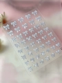 Iridescent 3D bow nail art stickers in pearlescent white for DIY manicure decoration - Jelly Shell Light Blue (YT7213Pro)