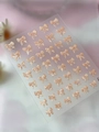 3D embossed champagne gold bow nail art stickers with iridescent chrome finish - Jelly Shell Orange (YT7216Pro)