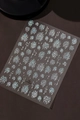 Holographic laser silver fireworks nail art stickers with star patterns style YT7833 - Starry Film (YT7833) / Blue